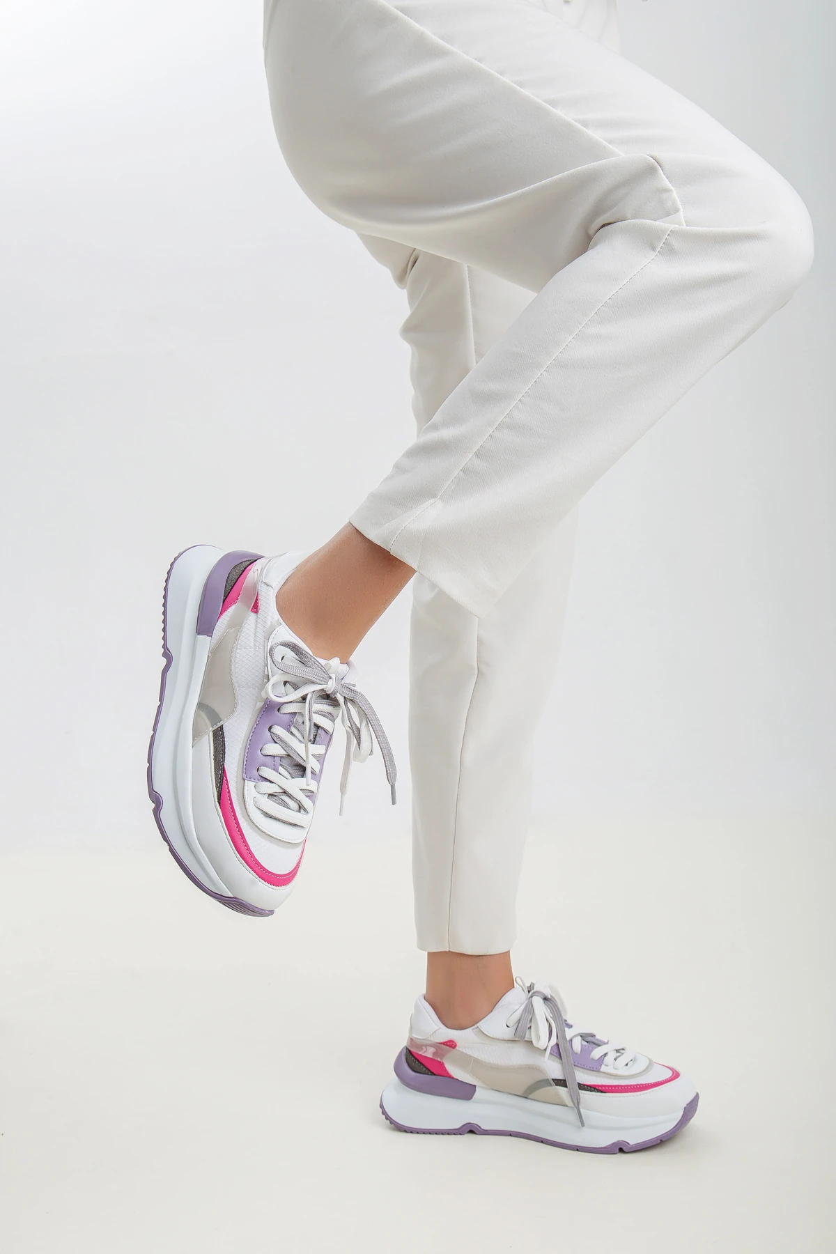 Sandal Spor Kadın Günlük Spor Ayakkabı SS001-0350 BEYAZ