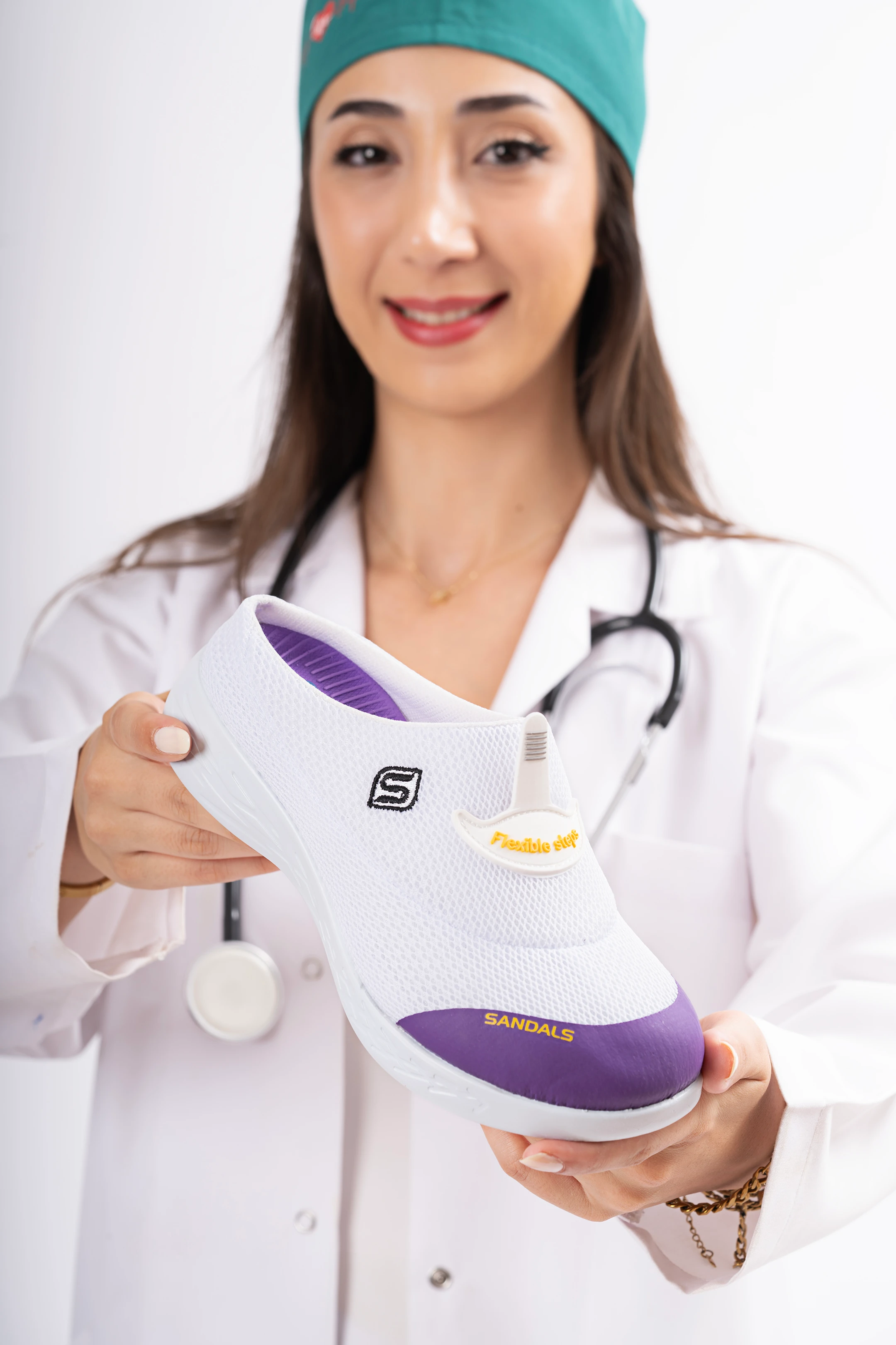 Sandal Spor Kadın Kaymaz Taban Ortopedik File Sabo Terlik SS001-0258