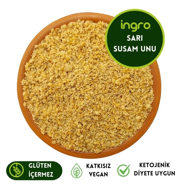 Glutensiz Ketojenik Sarı Susam Unu (iri) 1000 G