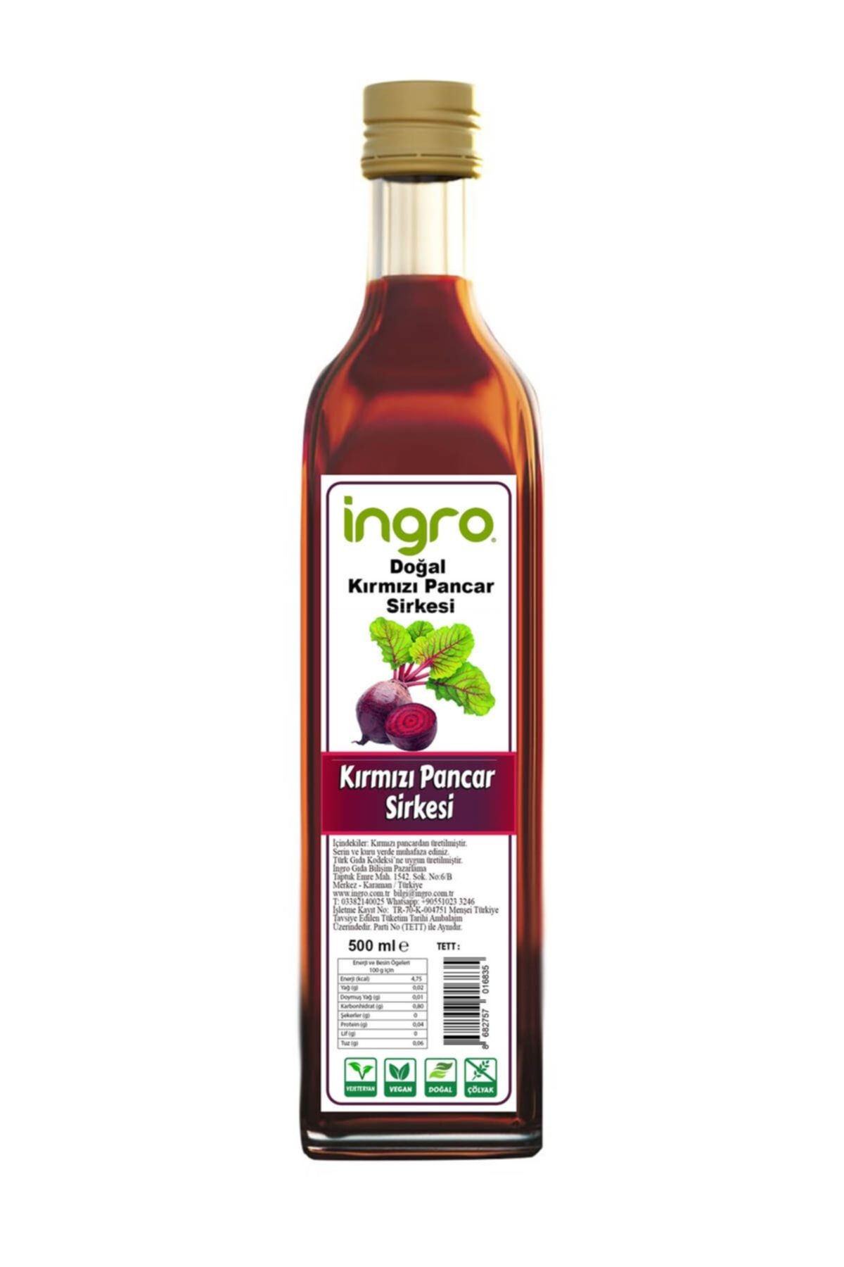 Ingro Kırmızı Pancar Sirkesi 500 ml