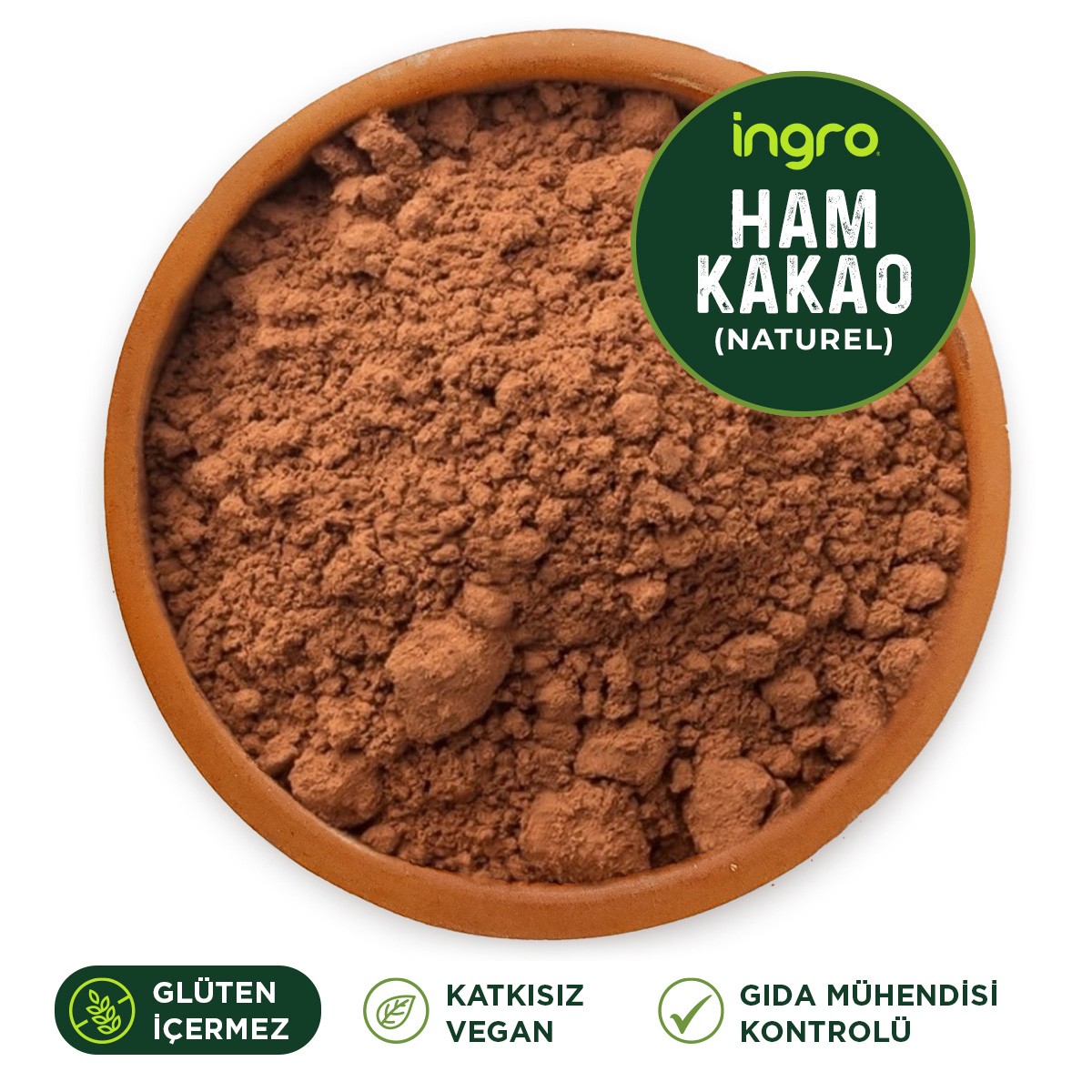 Ingro Glutensiz Ham Kakao (NATUREL) 1000 G