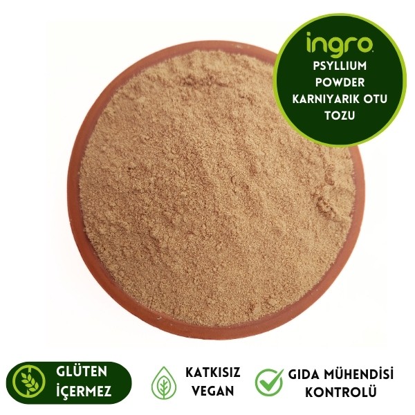 Ingro Glutensiz Karnıyarık Otu Tohumu Tozu (psyllium Powder 1000 G