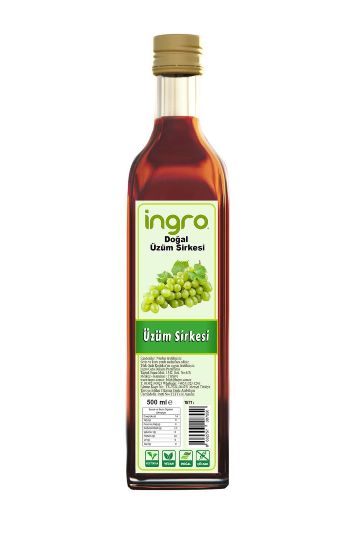 Ingro Üzüm Sirkesi 500 ml