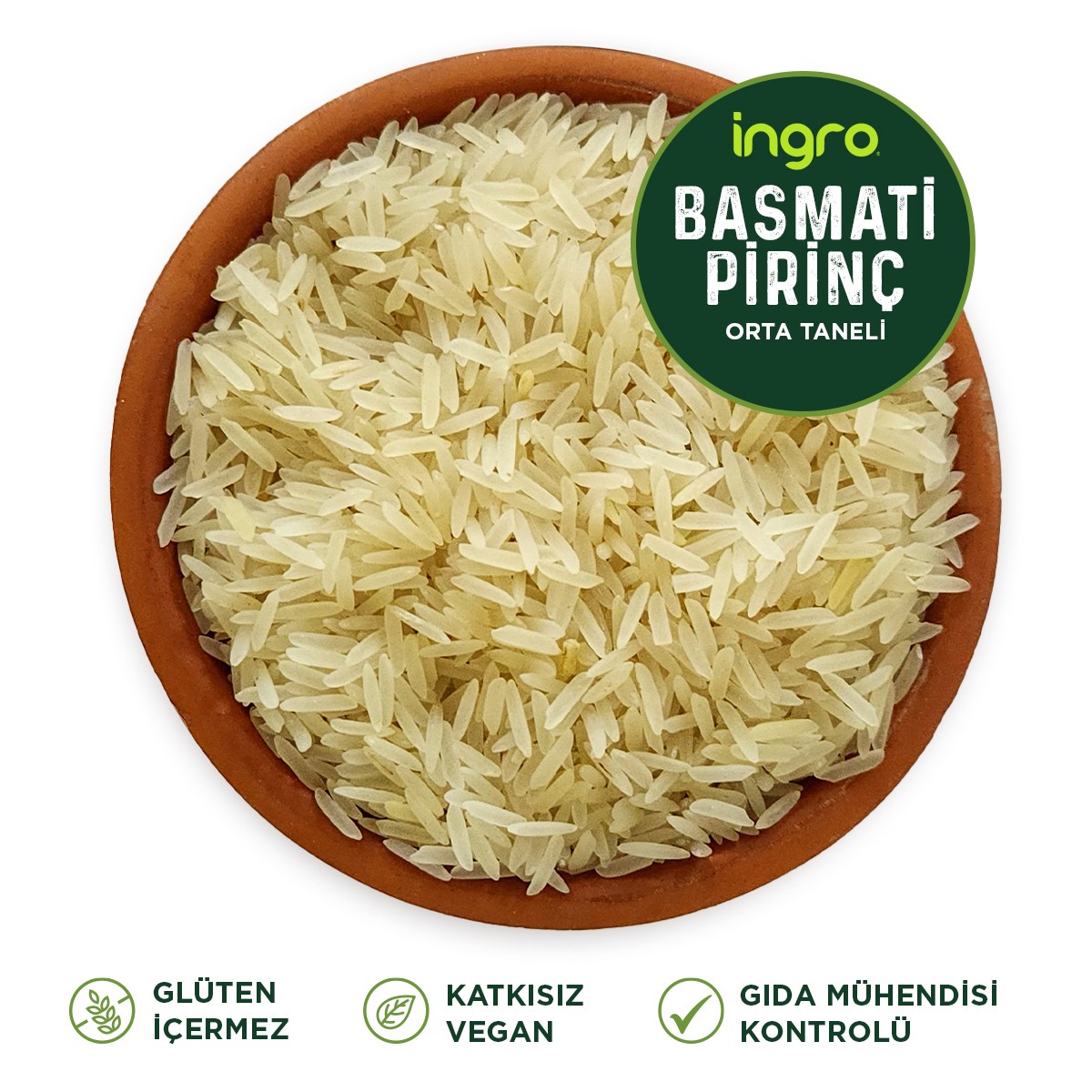 Glutensiz Basmati Pirinç (orta Taneli) 5000 G