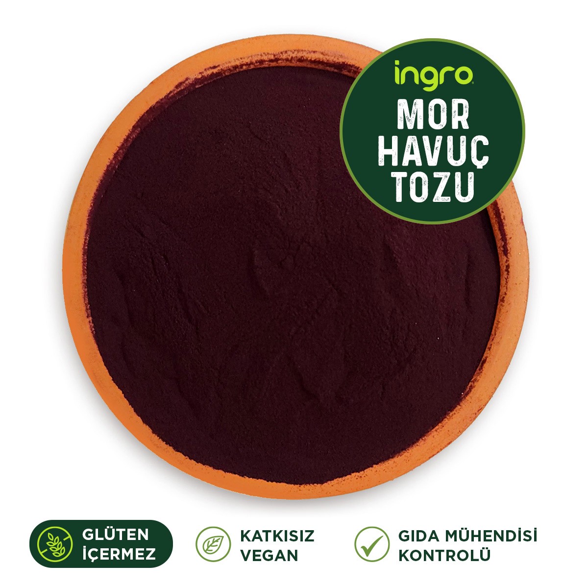 Glutensiz Mor Havuç Tozu 500 G