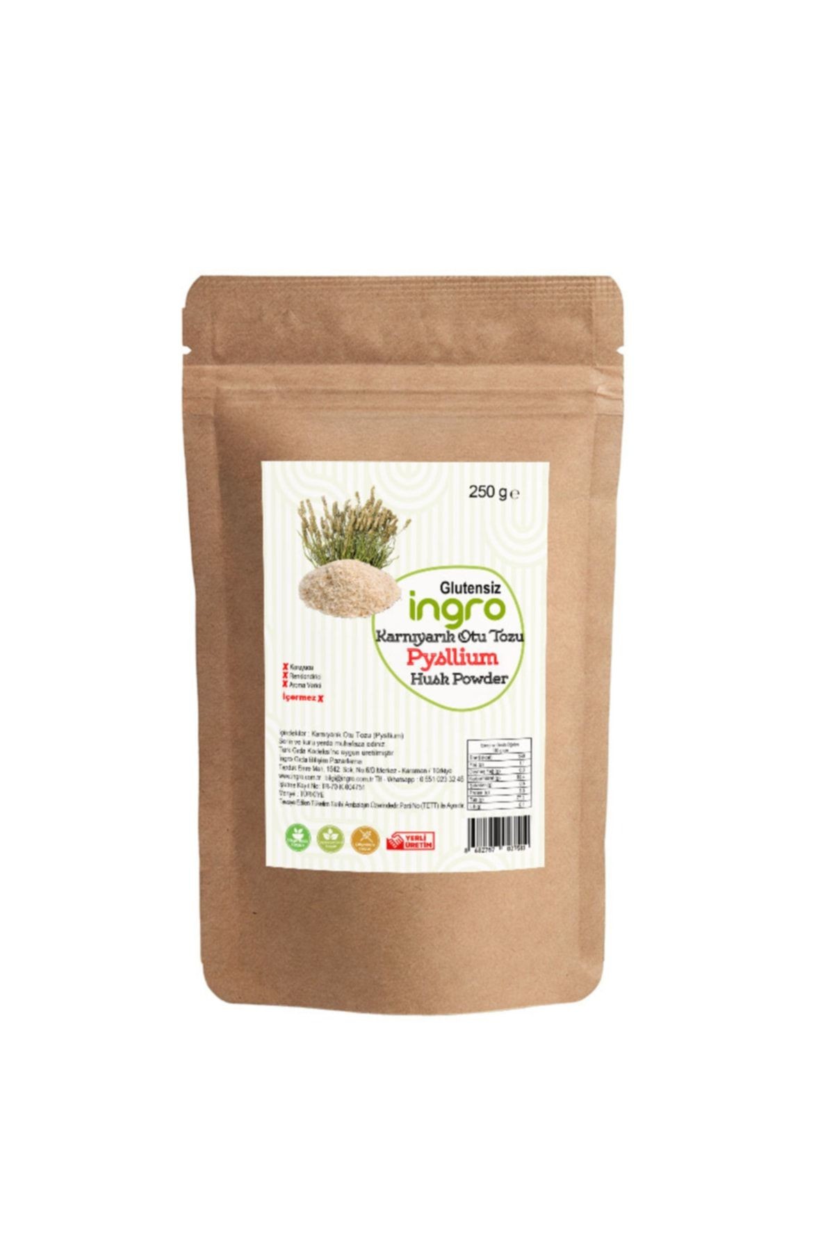 Ingro Karnıyarık Otu Tozu Psyllium Husk Powder 250 G