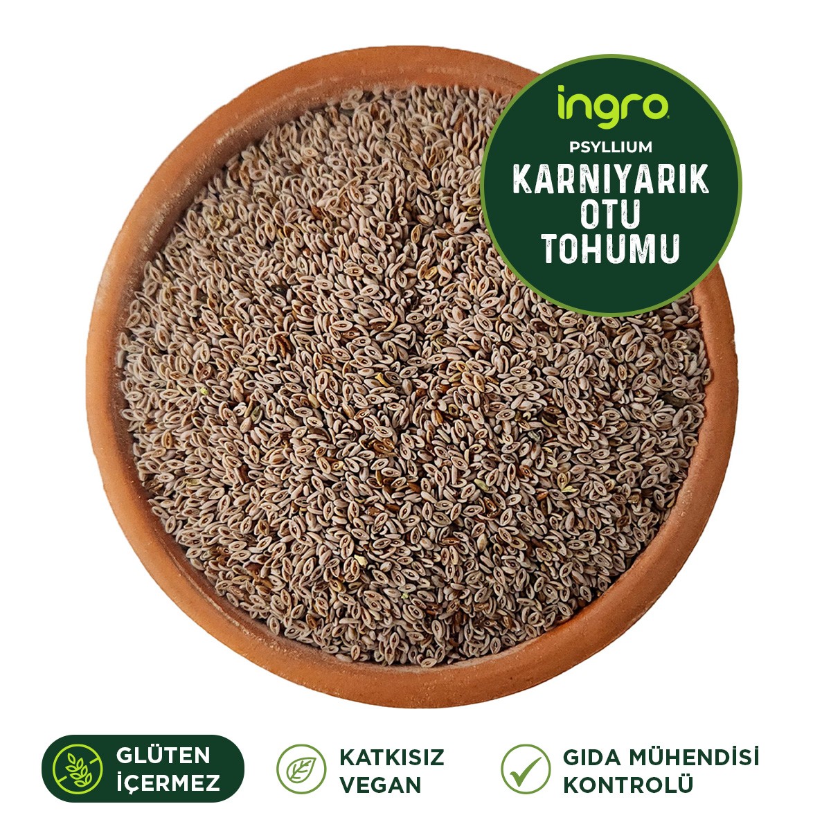 Ingro Glutensiz Karnıyarık Otu Tohumu (PSYLLİUM) 1000 G