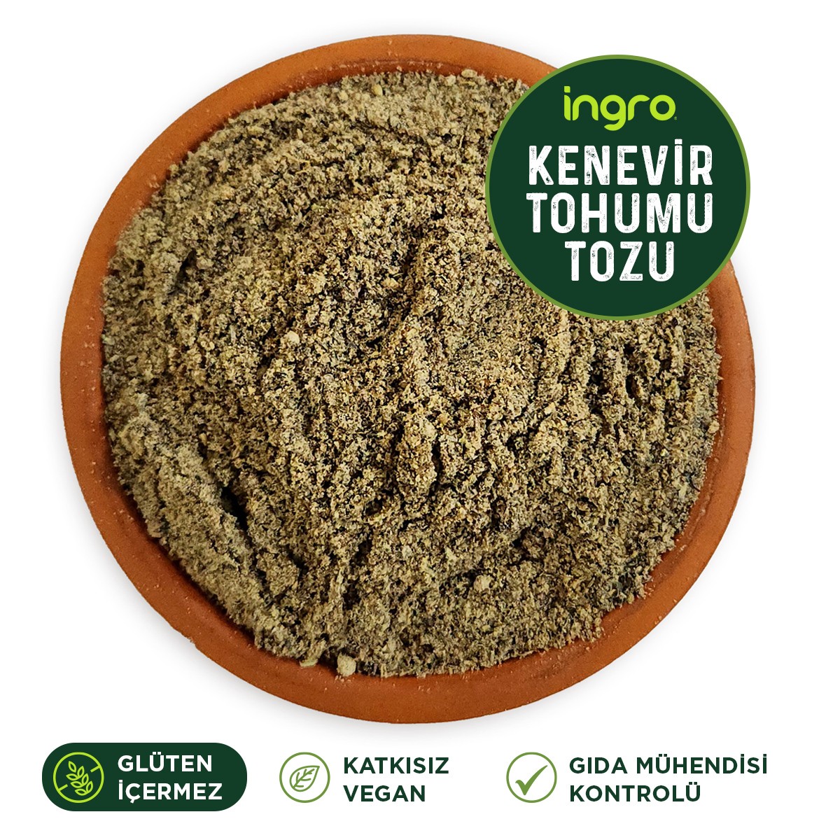 Glutensiz Kenevir Tohumu Tozu 1000 G