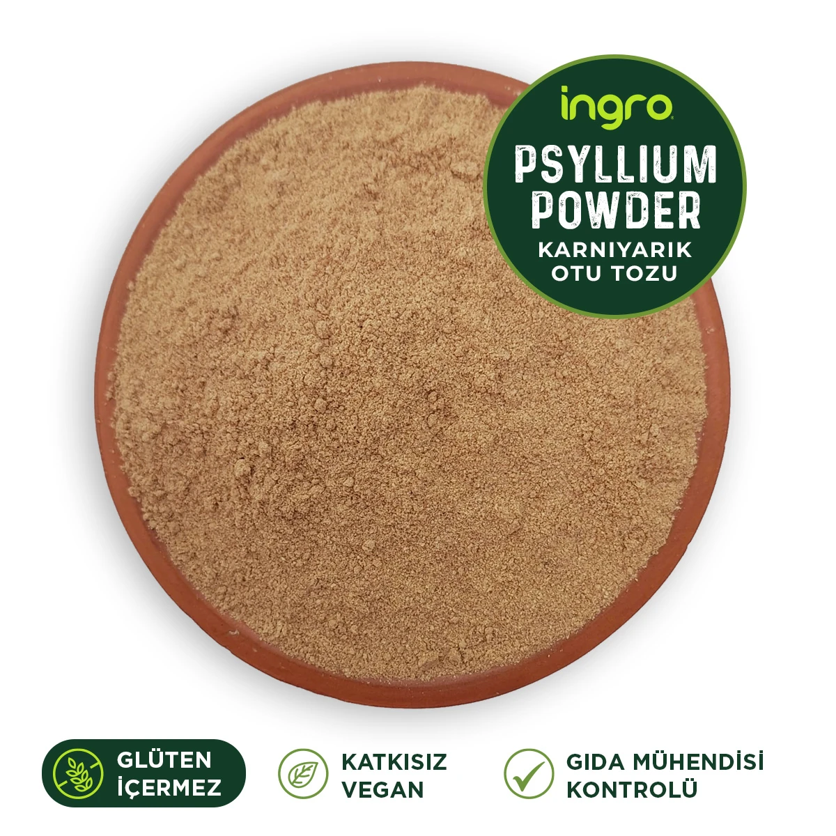 İngro Glutensiz Karnıyarık Otu Tohumu Tozu (PSYLLİUM POWDER) 250 g