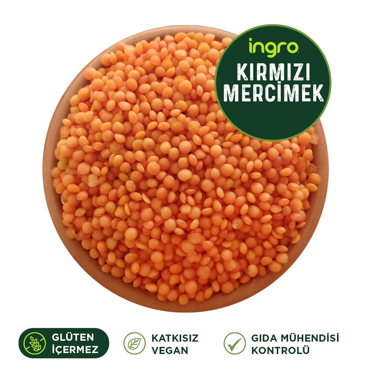 Glutensiz Kırmızı Mercimek 10000 G (yerli)