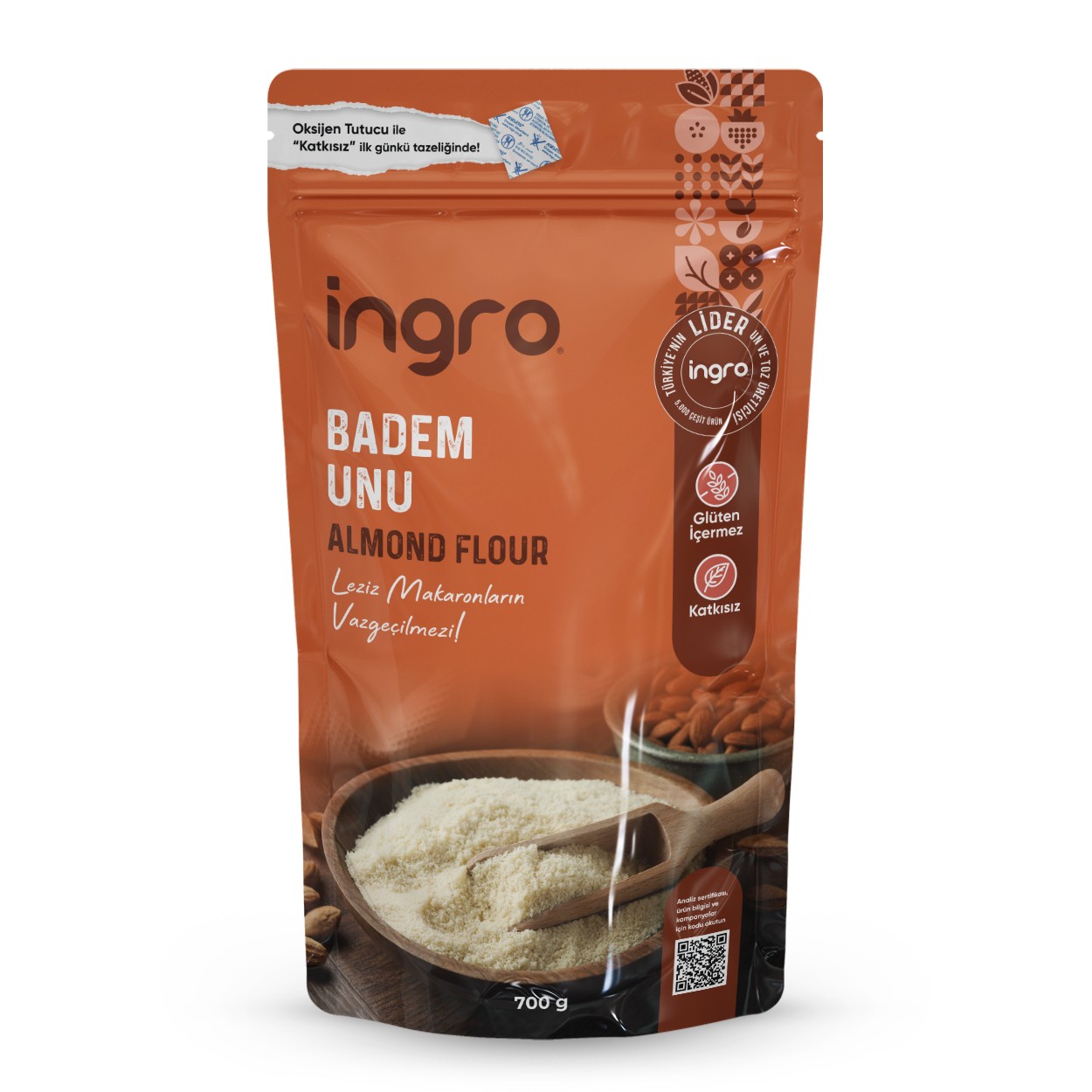 Ingro Glutensiz Badem Unu (Zarsız) 1000 g