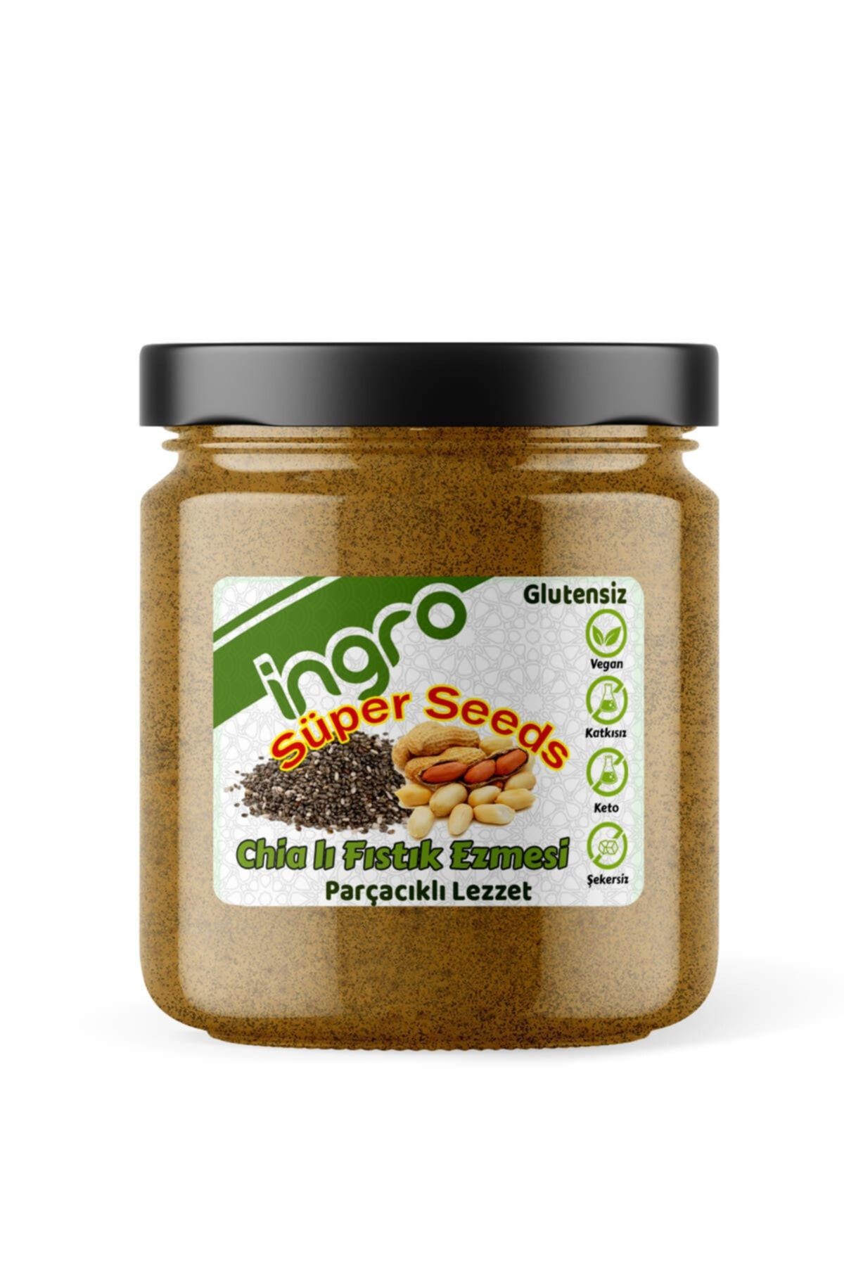 Glutensiz Super Seeds Chialı Fıstık Ezmesi (parçacıklı Lezzet) 380 G