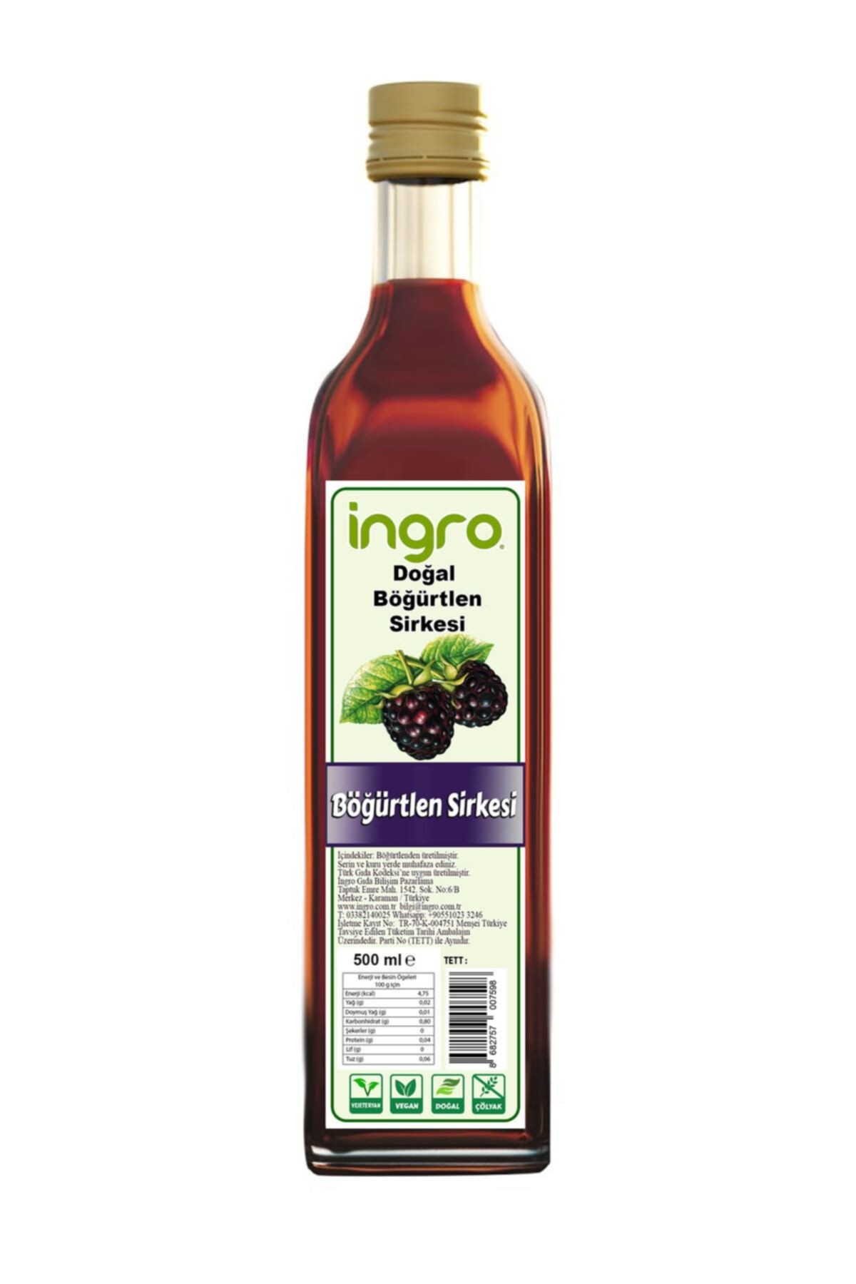 Ingro Böğürtlen Sirkesi 500 ml