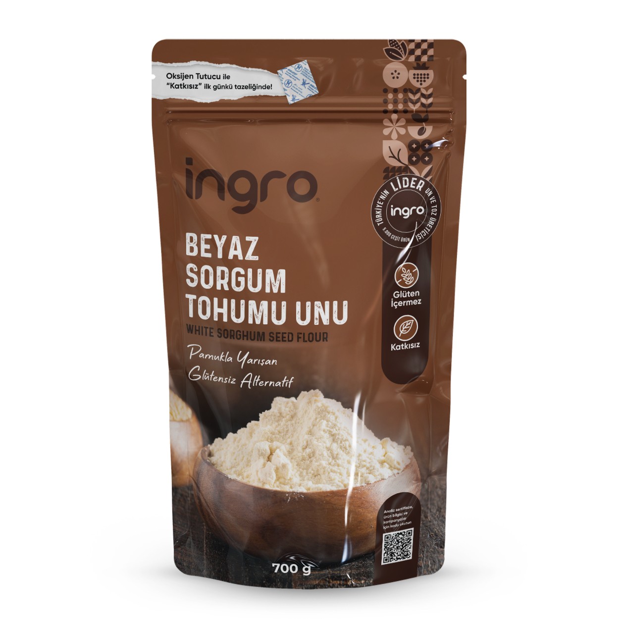 Ingro Glutensiz Beyaz Sorgum Tohumu Unu 1000 G