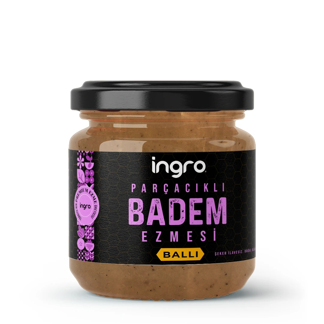 Glutensiz Ballı Badem Ezmesi (parçacıklı Lezzet) 400 g