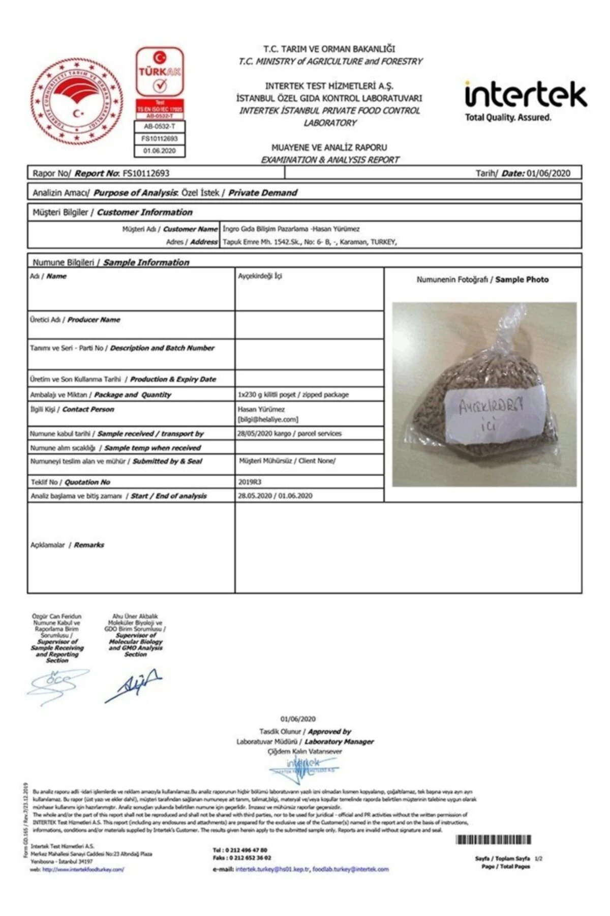 Ayçekirdeği İçi 700 g