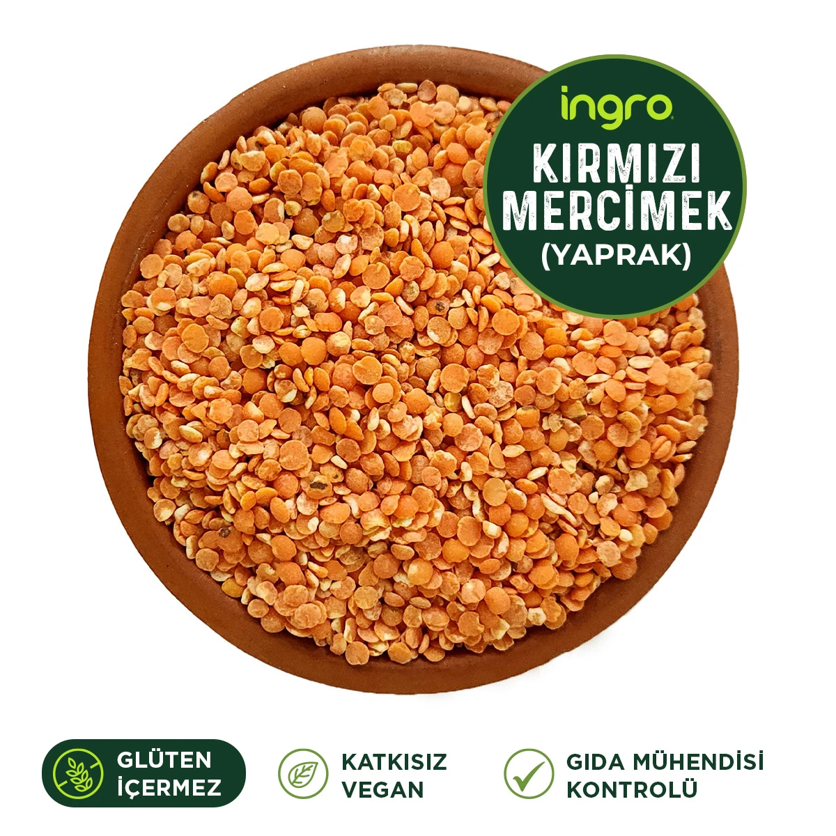 İngro Glütensiz Kırmızı Mercimek (Yaprak)