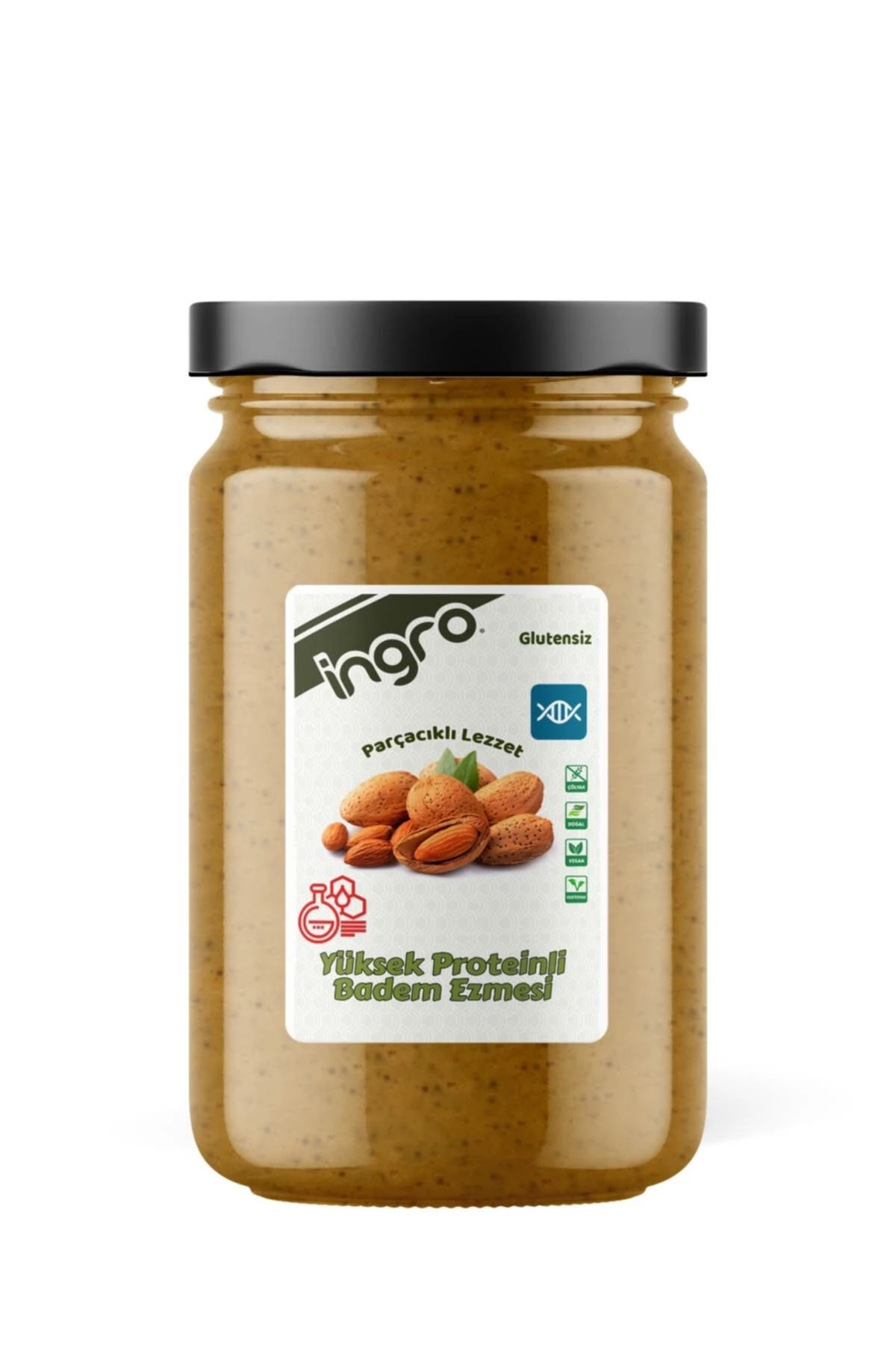 Glutensiz Yüksek Proteinli Badem Ezmesi (parçacıklı Lezzet) 1000 g