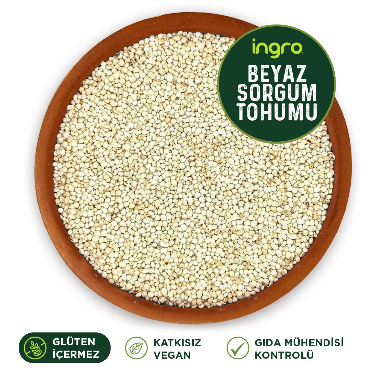 Ingro Glutensiz Beyaz Sorgum Tohumu 10000 G