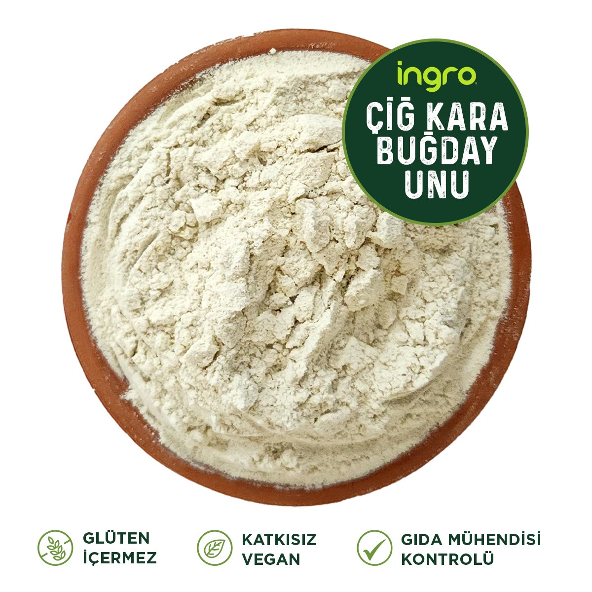 Ingro Glutensiz Çiğ Karabuğday Unu 700g (GREÇKA UNU)