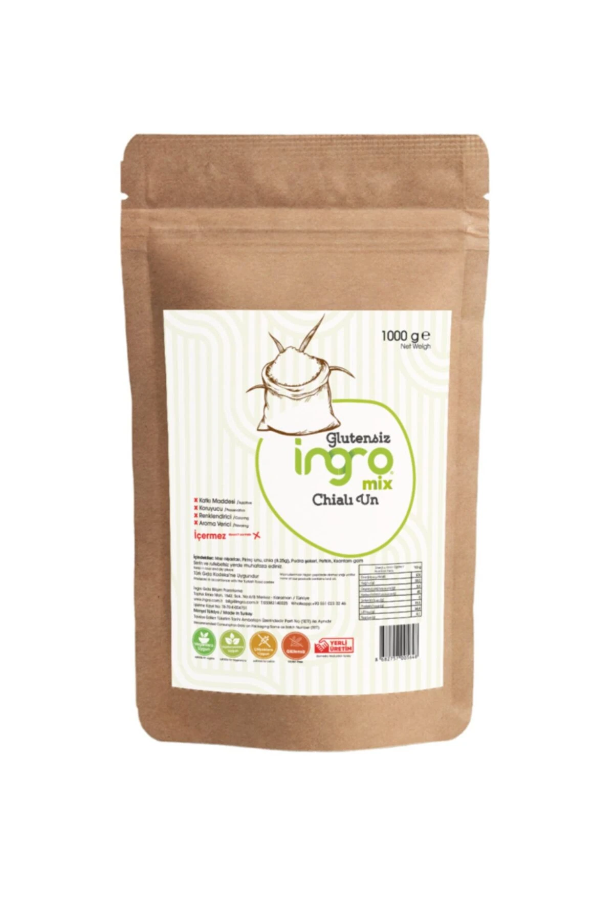 Mix Glutensiz Chia ' Lı Un 1000 g