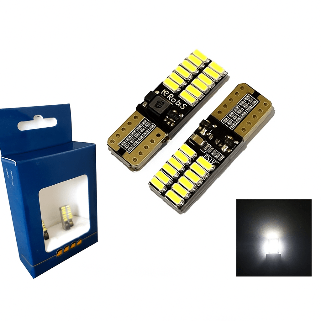 T10 Led Ampul 24 Ledli Canbuslı Park Ampulü Beyaz 2'li