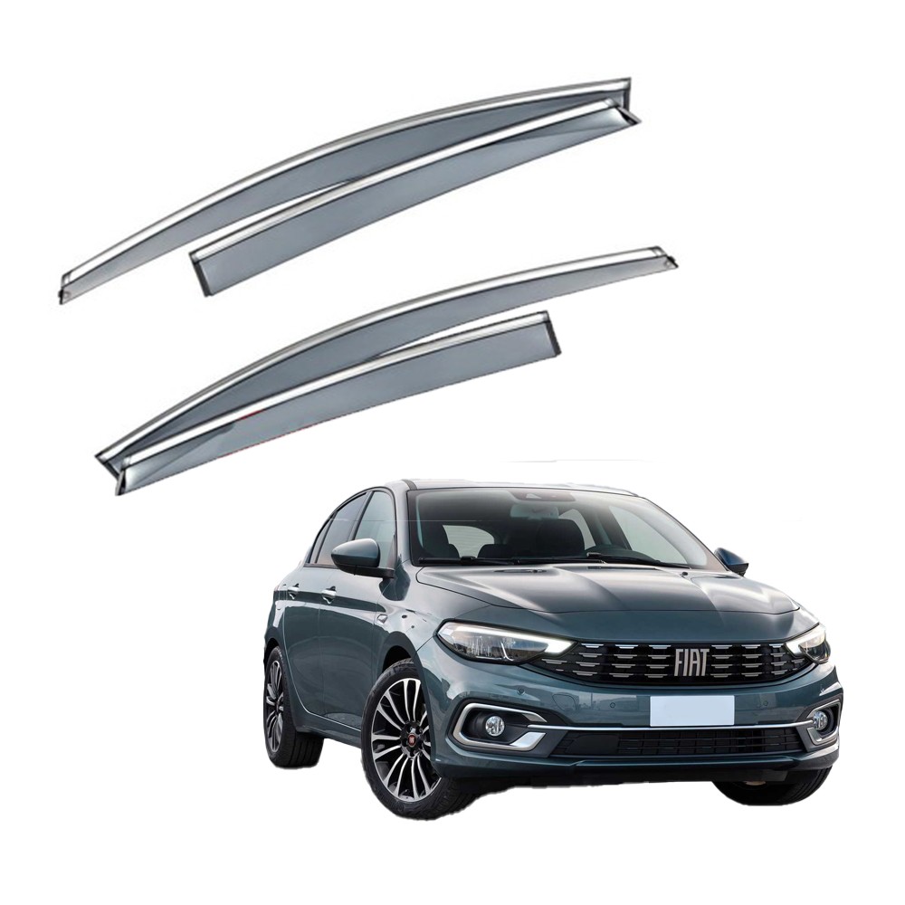 Fiat Egea 2015-2021 Krom Çıtalı Saydam Cam Rüzgarlığı