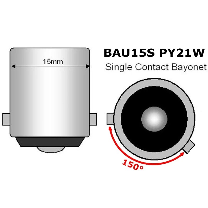 TRIFA BAU15S/93/PY21W 12V Halojen Sinyal Ampülü 2'li Turuncu