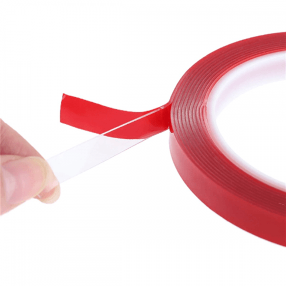 Çift Taraflı Şeffaf Akrilik Silikon Bant 10mm x 5 Metre