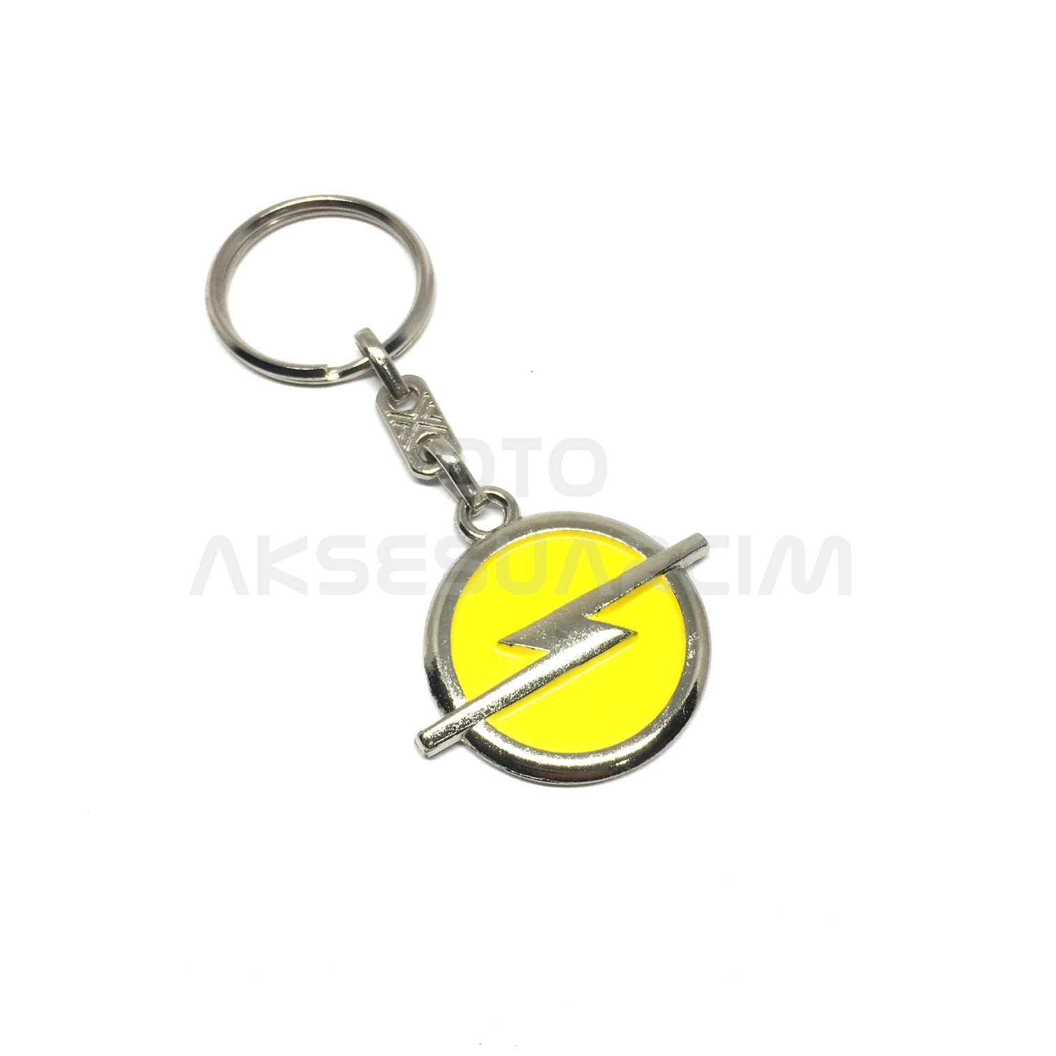 Opel Metal Oto Anahtarlık Krom Sarı