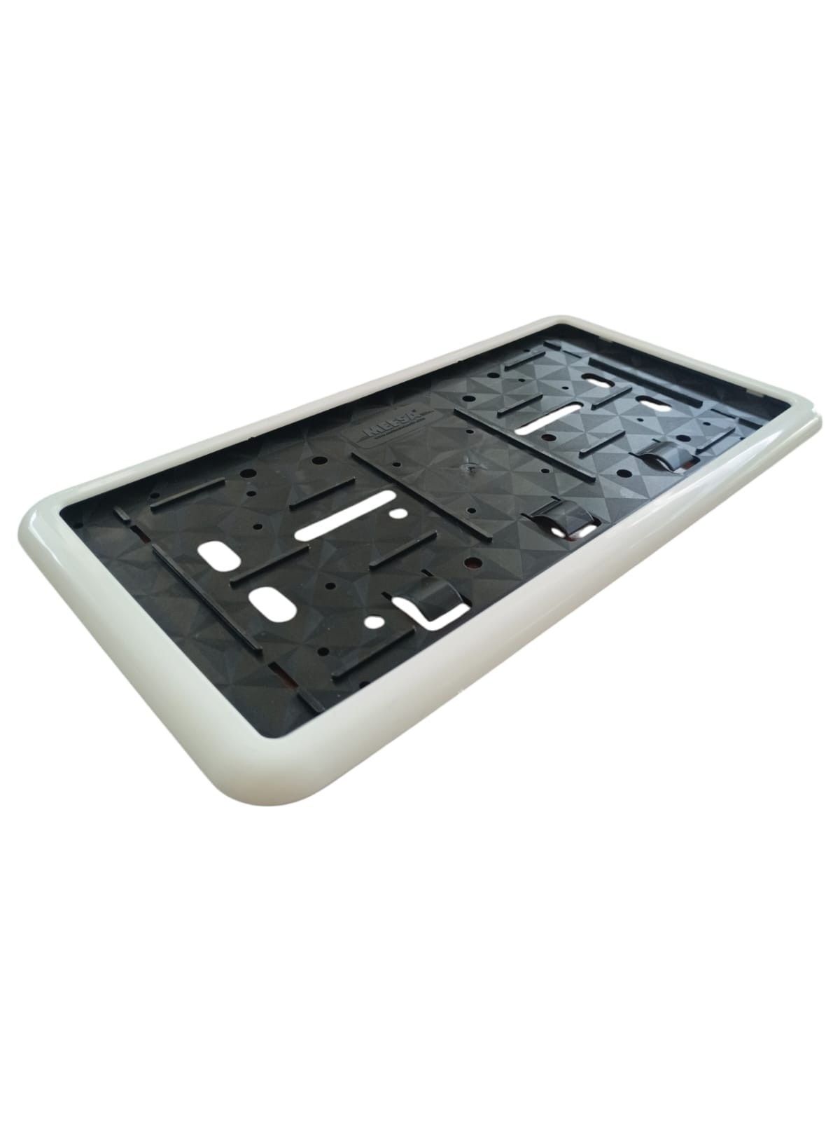 Çerçeveli Dikdörtgen Plakalık Plaka Altlığı Beyaz 32X17cm 1 Adet