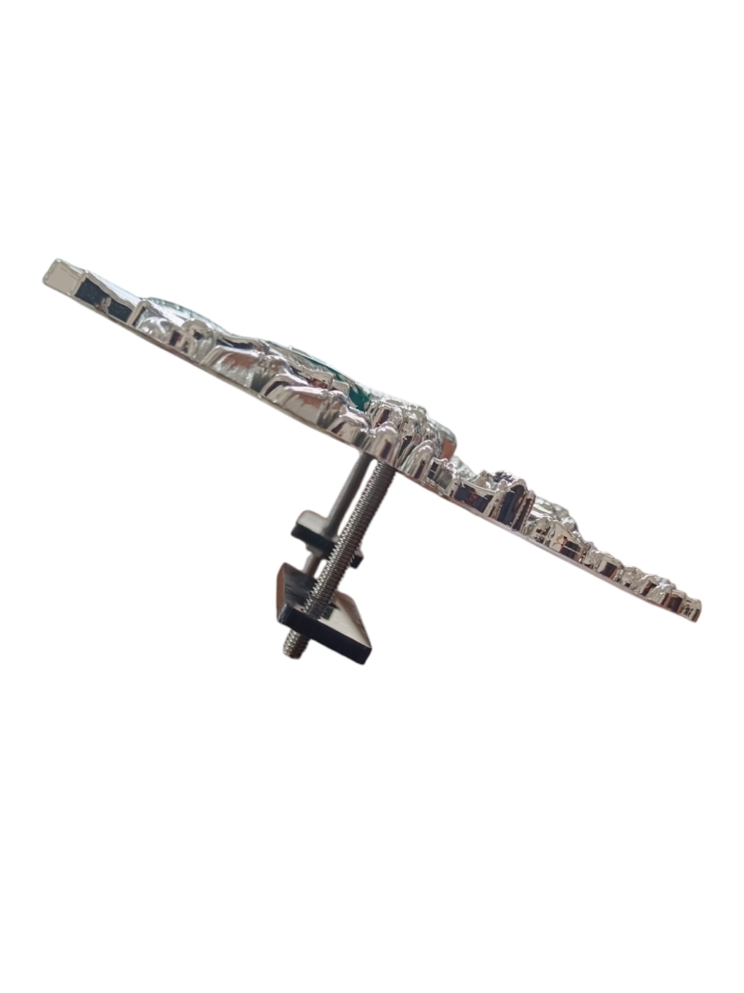 Osmanlı Devlet Arması Vidalı Kabartma Logo Büyük 12x11cm Krom