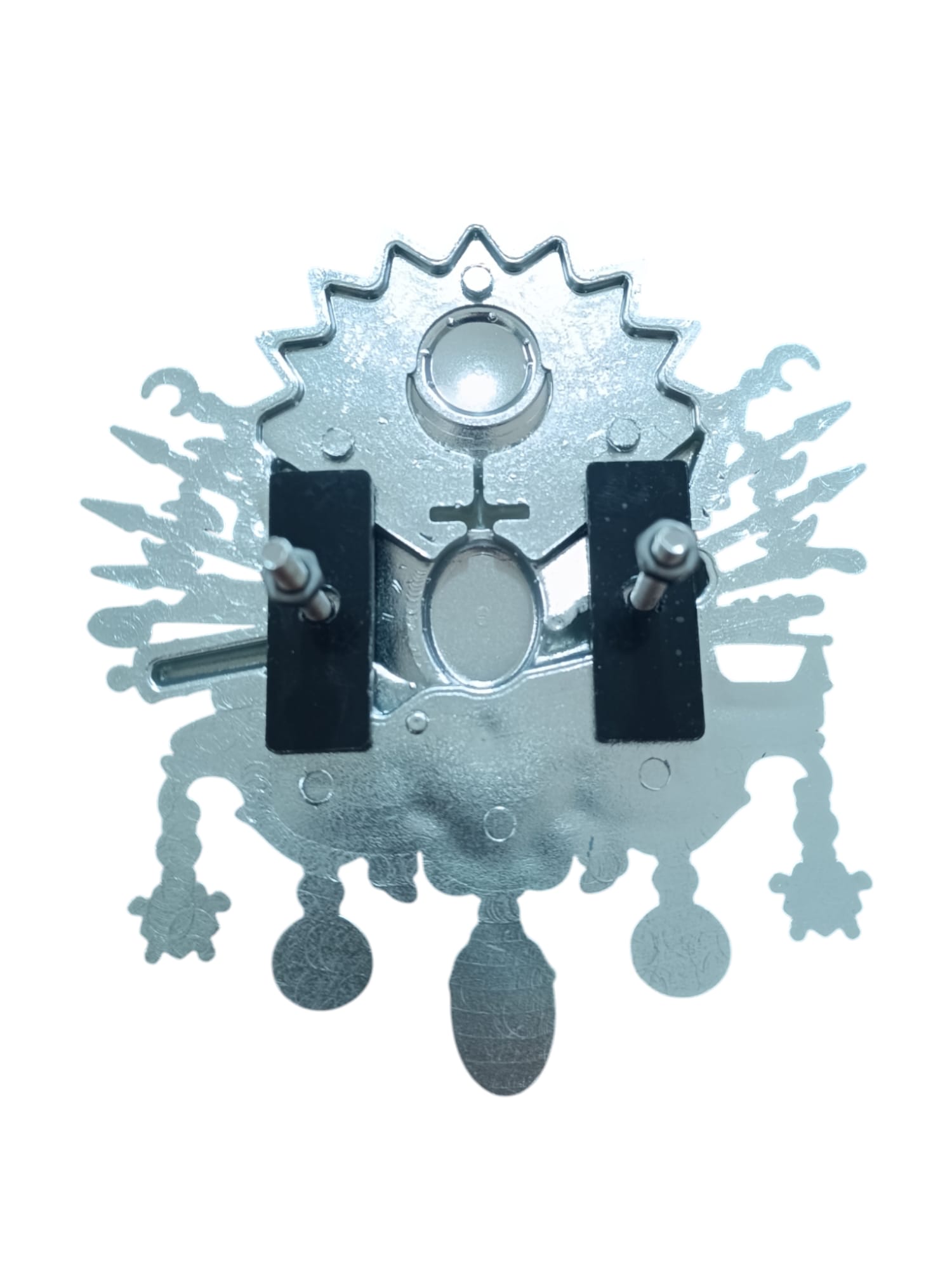 Osmanlı Devlet Arması Vidalı Kabartma Logo Büyük 12x11cm Krom