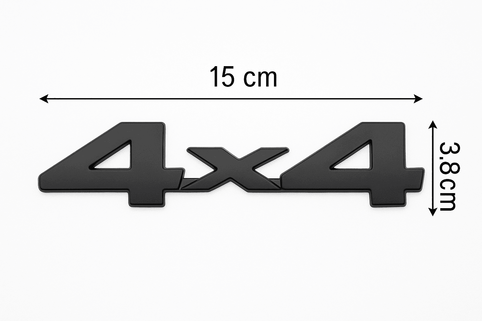 4x4 Metal Çamurluk Bagaj Yazısı Arma Mat Siyah