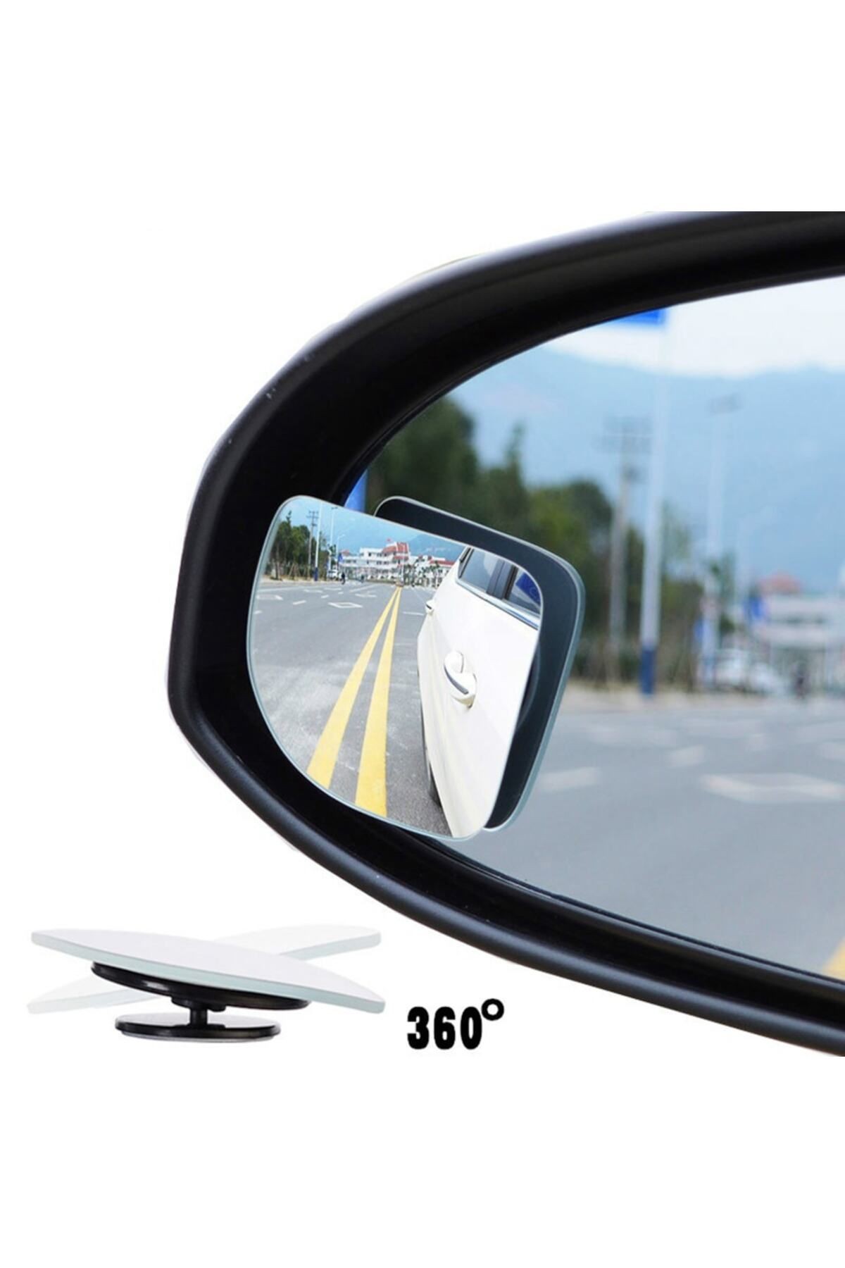 Oval Dönerli Oto Motosiklet Kör Nokta Aynası Çerçevesiz 2'li