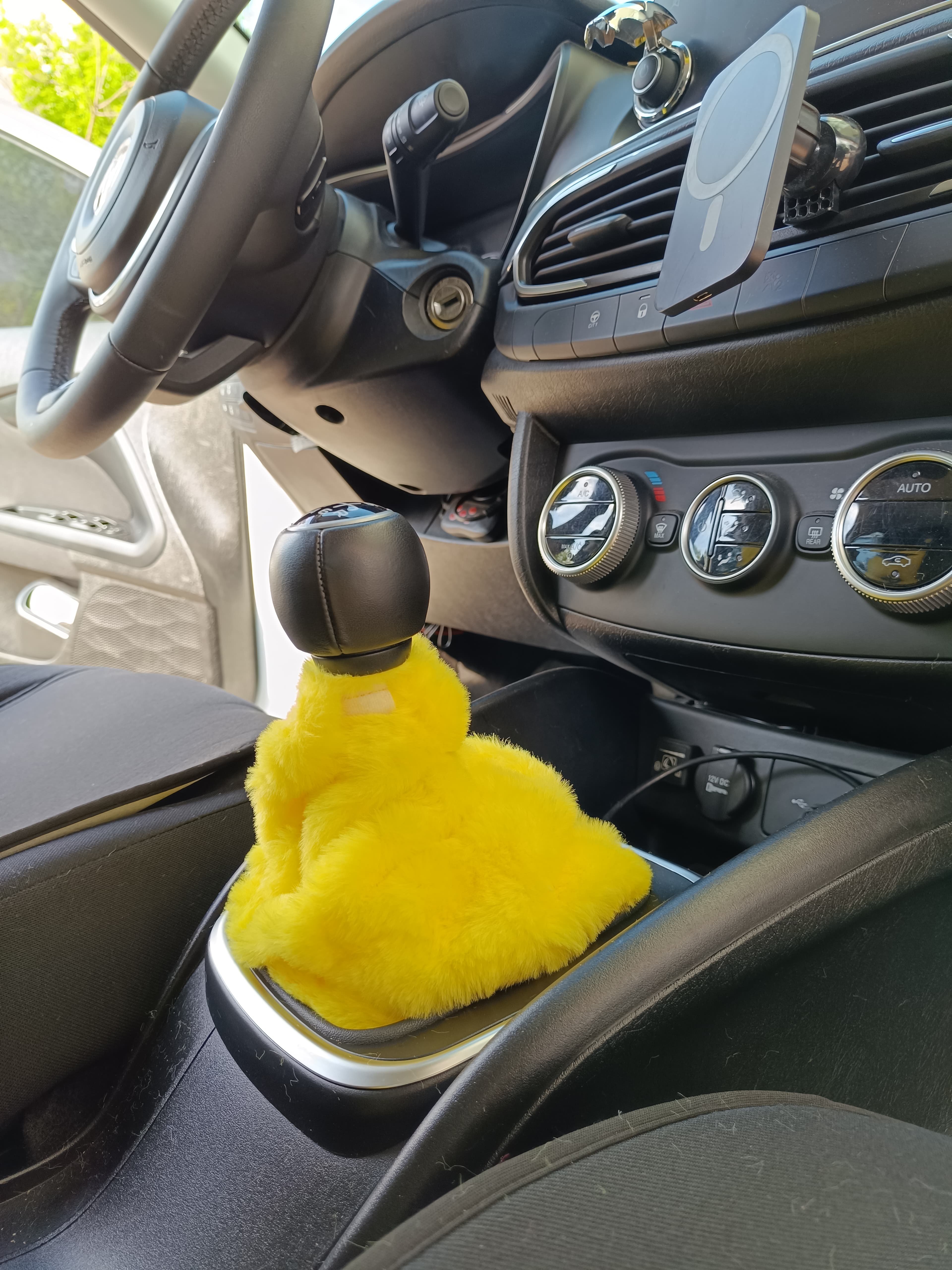 Yumuşak Peluş Vites Körüğü Vites Süsü Sarı