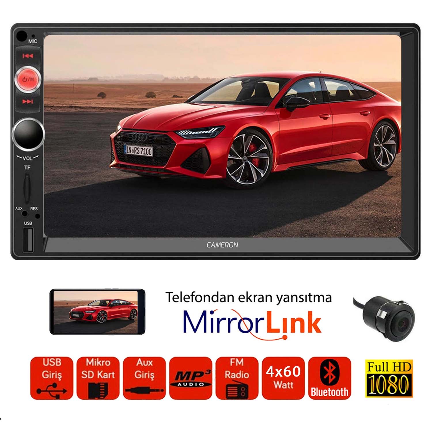Cameron 7 inch Mirror Link Camer CM-7388