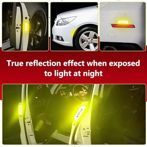 Araba Kapı Açık Uyarı Reflektörü Etiket Sticker 9.5x2.5cm Kırmızı