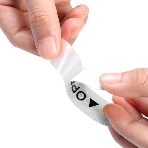Araba Kapı Açık Uyarı Reflektörü Etiket Sticker 4'lü 9.5x2.5cm Beyaz