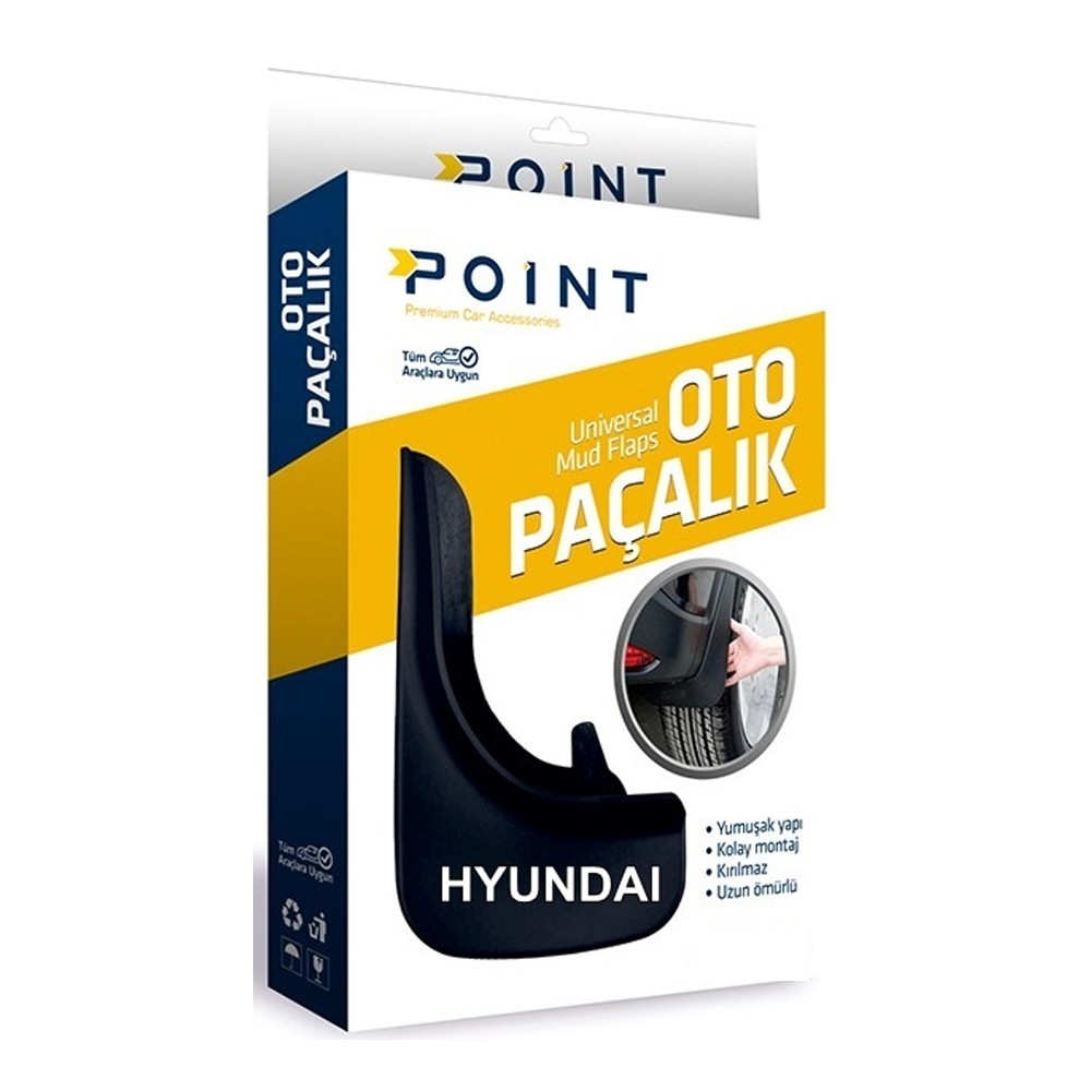 Hyundai Paçalık Tozluk Çamurluk Universal Siyah 2'li