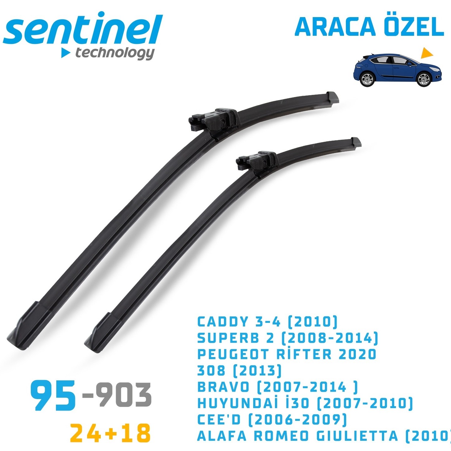 Sentinel Honda Civic 2006-2012 Uyumlu Ön Silecek