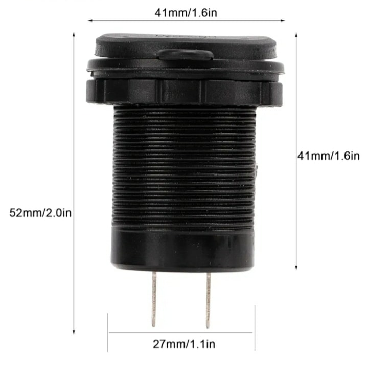 Oto Çakmaklık Şarj Soketi Marine Pano Tip 2 USB QC 3.0 Type-C PD Hızlı Şarj 12-24v