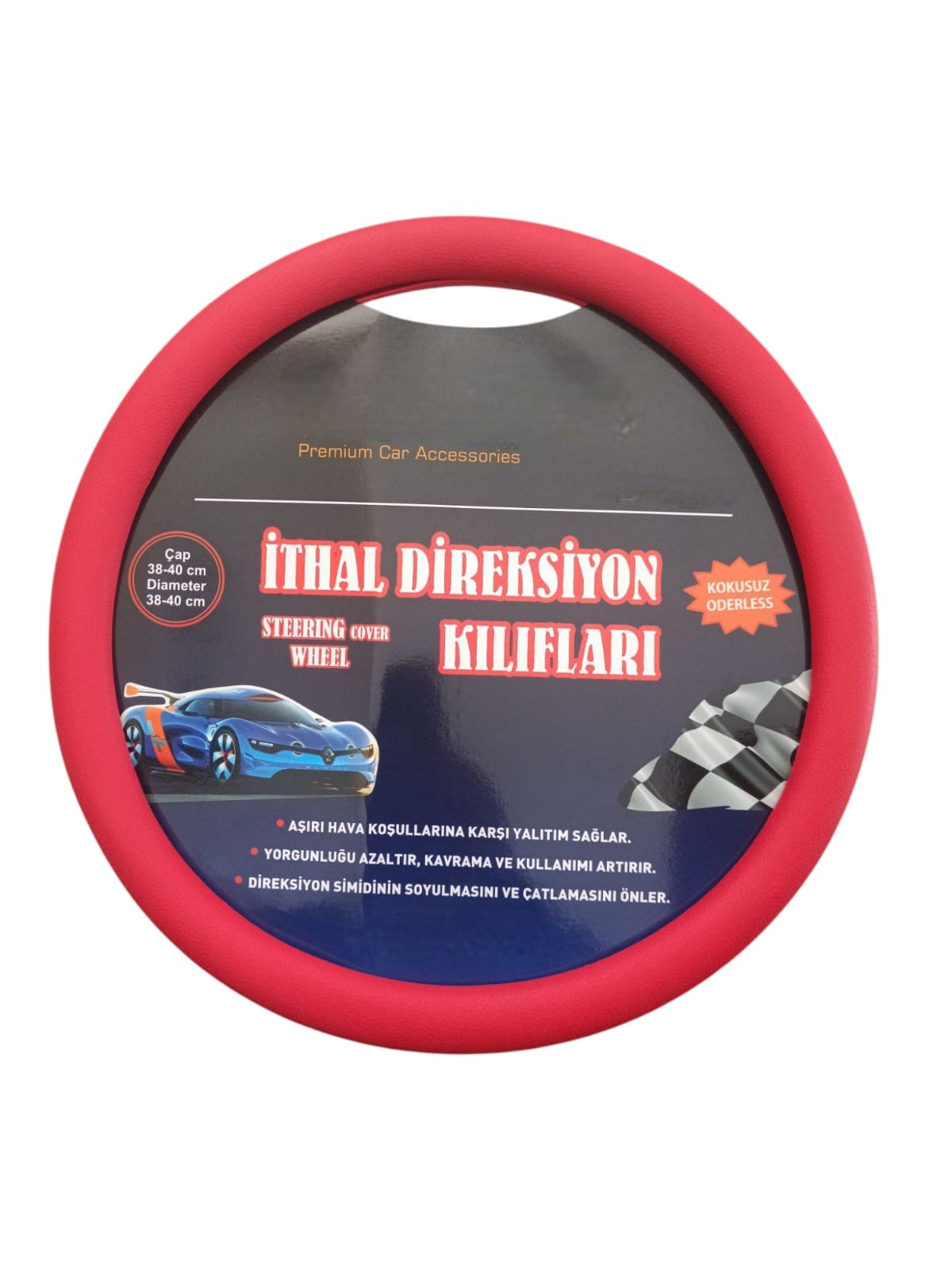 Silikon Direksiyon Kılıfı Kırmızı
