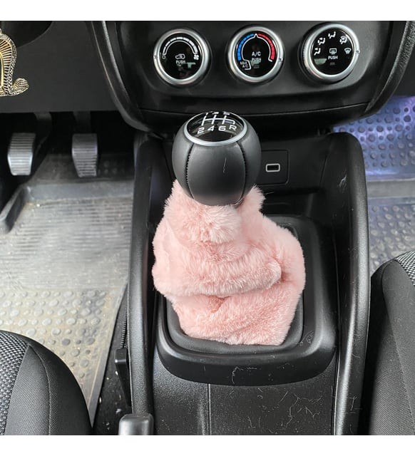 Yumuşak Peluş Vites Körüğü Vites Süsü Pudra Pembe