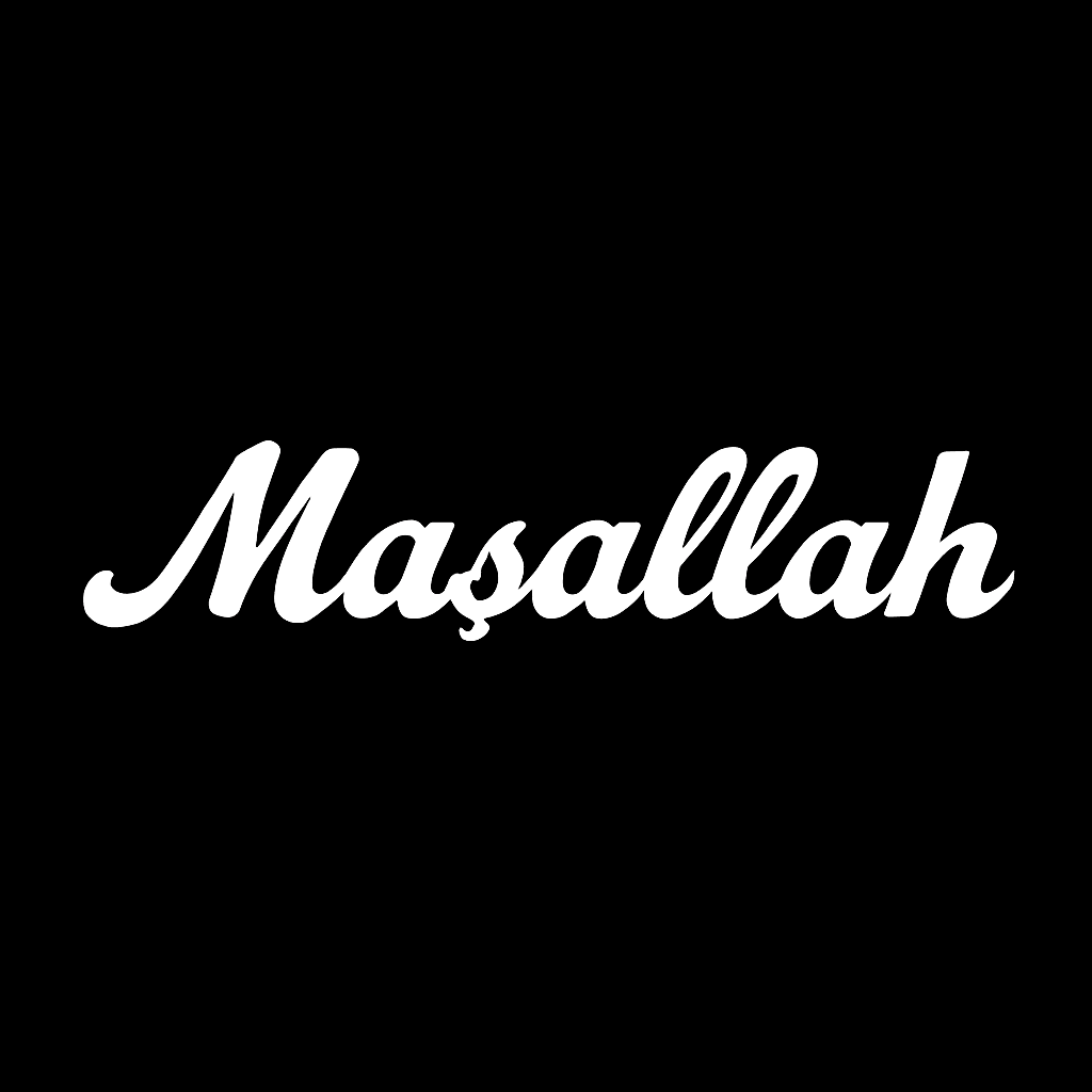 Maşallah Yazılı Oto Sticker Siyah 13x2cm