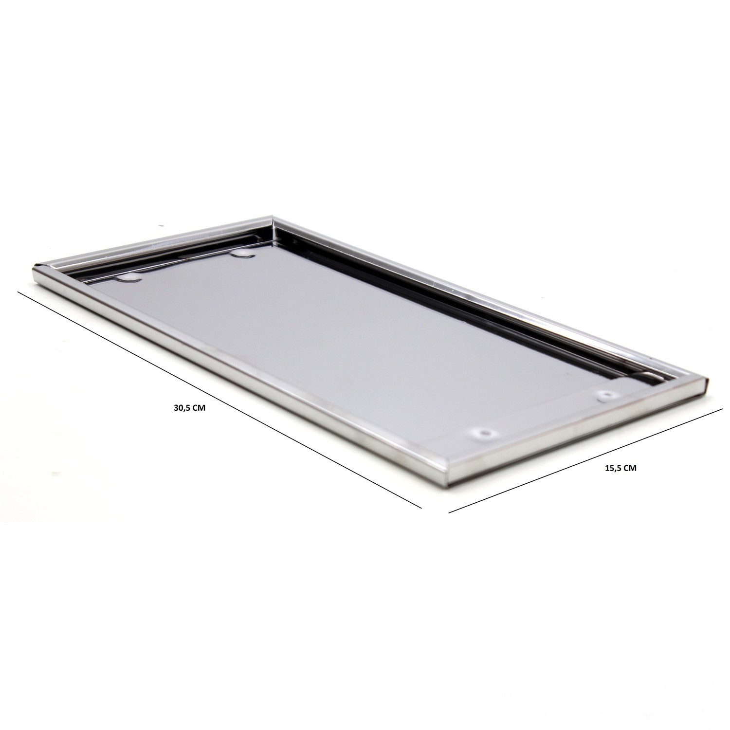 Rectangular Chrome Plate Car Plate Plate 30x16cm