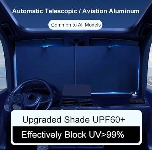 Otomatik Katlanır Araba Otobüs Kamyon Güneşliği UV Korumalı Isı Yalıtımlı Ön Cam Güneşlik 2'li 70x120cm