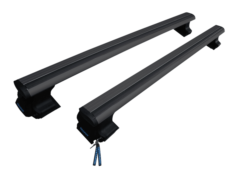 TrophyBars Kilitli Port Bagaj Ayağı Tavan Çıtası Barı Ara Atkı Oluksuz 120cm Siyah 61.01.998.0120