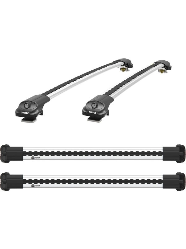 Dacia Sandere Stepway 2001-2005 Uyumlu Turtle Air-1 Full Kit Tavan Ara Atkı Seti 82-82cm Gri