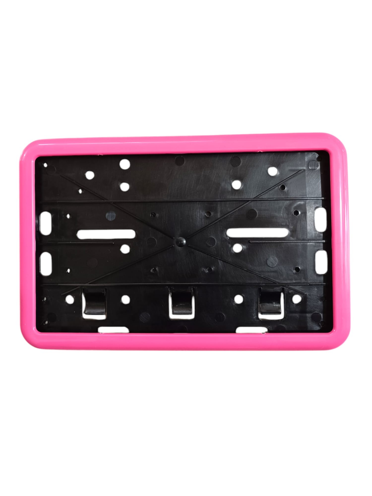 Framed engine plate plate pink 17x26 cm